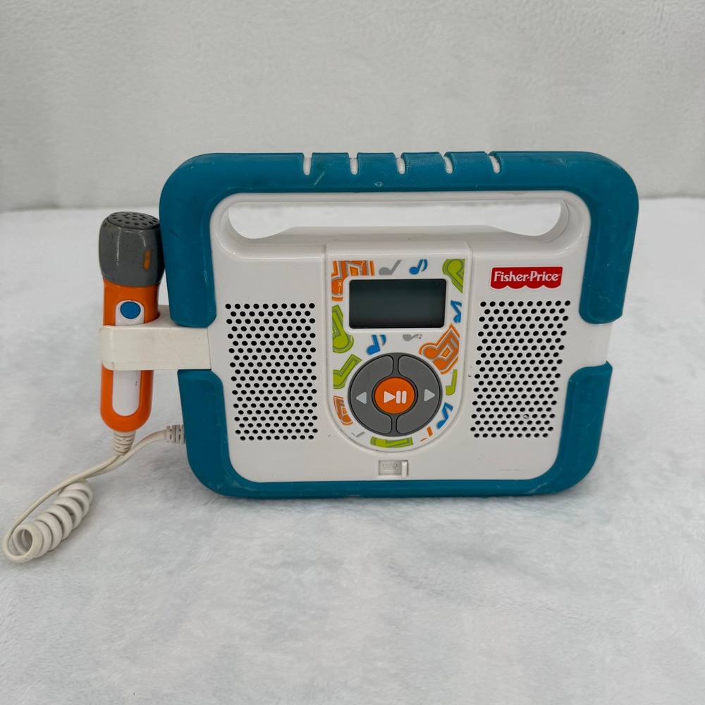 Fisher-Price Kid Tough Music Player W/ Microphone Durable Sing-Along Toy -Works!